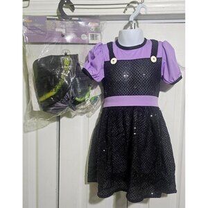 Vintage Rubie's Tiny Monsters Witchie Boo Toddler Witch Costume Rubber Hat Hair